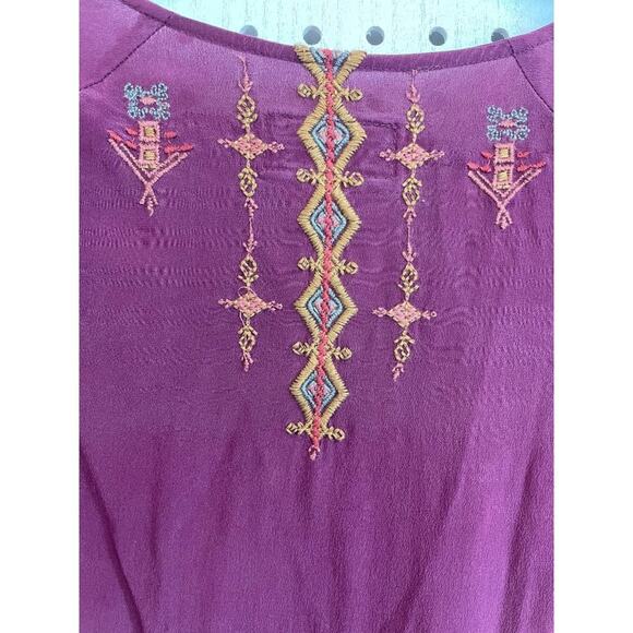 Johnny Was Workshop / Vika Peasant Tunic Top / Boho Embroidered Shirt - Picture 6 of 7